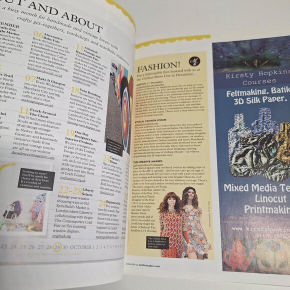 Mollie Makes UK Magazine Issue 5 2011 Crochet Vegetables Linen Kit Retro Craft - Picture 12 of 13